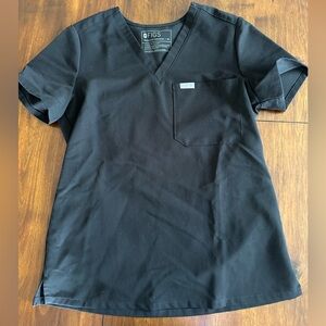 FIGS Catalina basic one pocket scrub top EUC black size XS